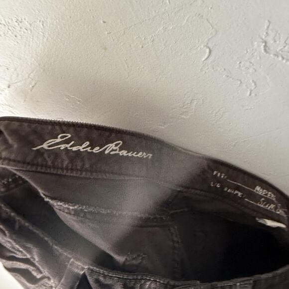 Eddie Bauer Pants Academia 12 Tall Brown Modern Slim Straight Corduroy Stretch - Picture 9 of 10